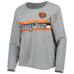NFL Chicago Bears Juniors All Striped Up Raglan Long Sleeve T-Shirt