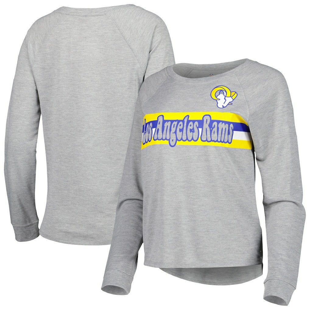 NFL Los Angeles Rams Juniors All Striped Up Raglan Long Sleeve T-Shirt