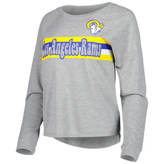 NFL Los Angeles Rams Juniors All Striped Up Raglan Long Sleeve T-Shirt