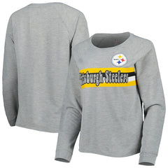 NFL Pittsburgh Steelers Juniors All Striped Up Raglan Long Sleeve T-Shirt