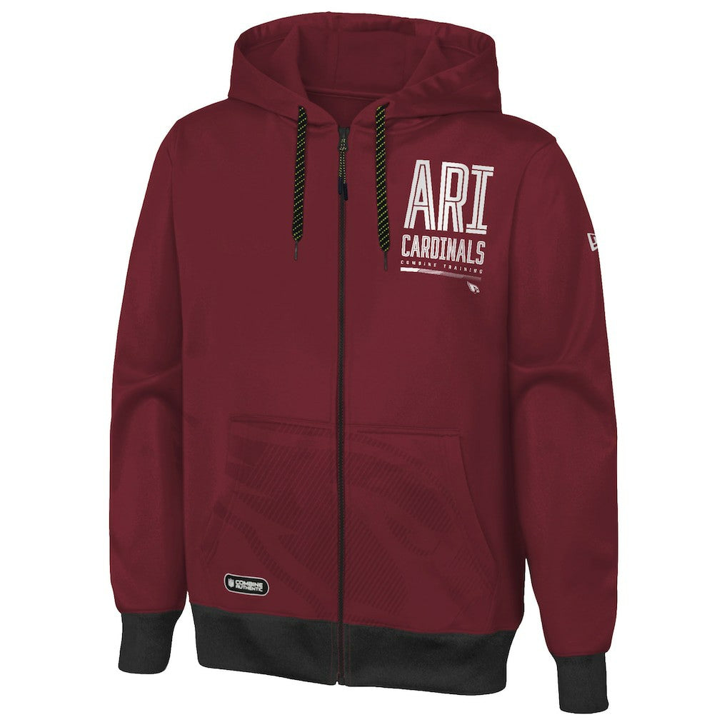 NFL Arizona Cardinals Combine Authentic Drop Back Full-Zip Hoodie