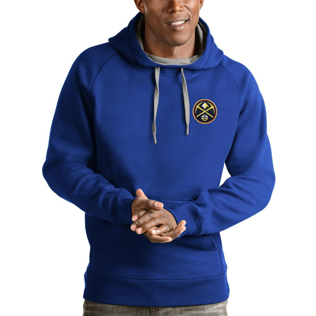 Denver Nuggets Antigua Victory Pullover Hoodie sale - Royal shop