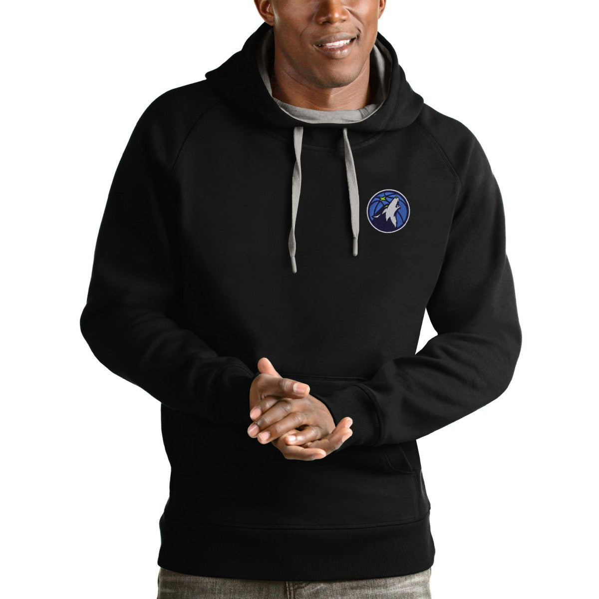 Minnesota Timberwolves Antigua Victory Pullover Hoodie - Black online