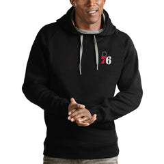 Philadelphia 76ers Antigua Victory Pullover Hoodie - Black on sale