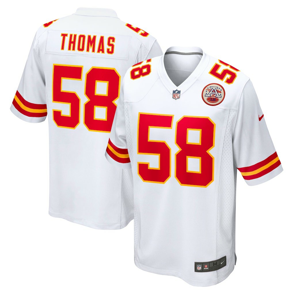 NFL Kansas City Chiefs Derrick Thomas  Retired Player Game Jersey