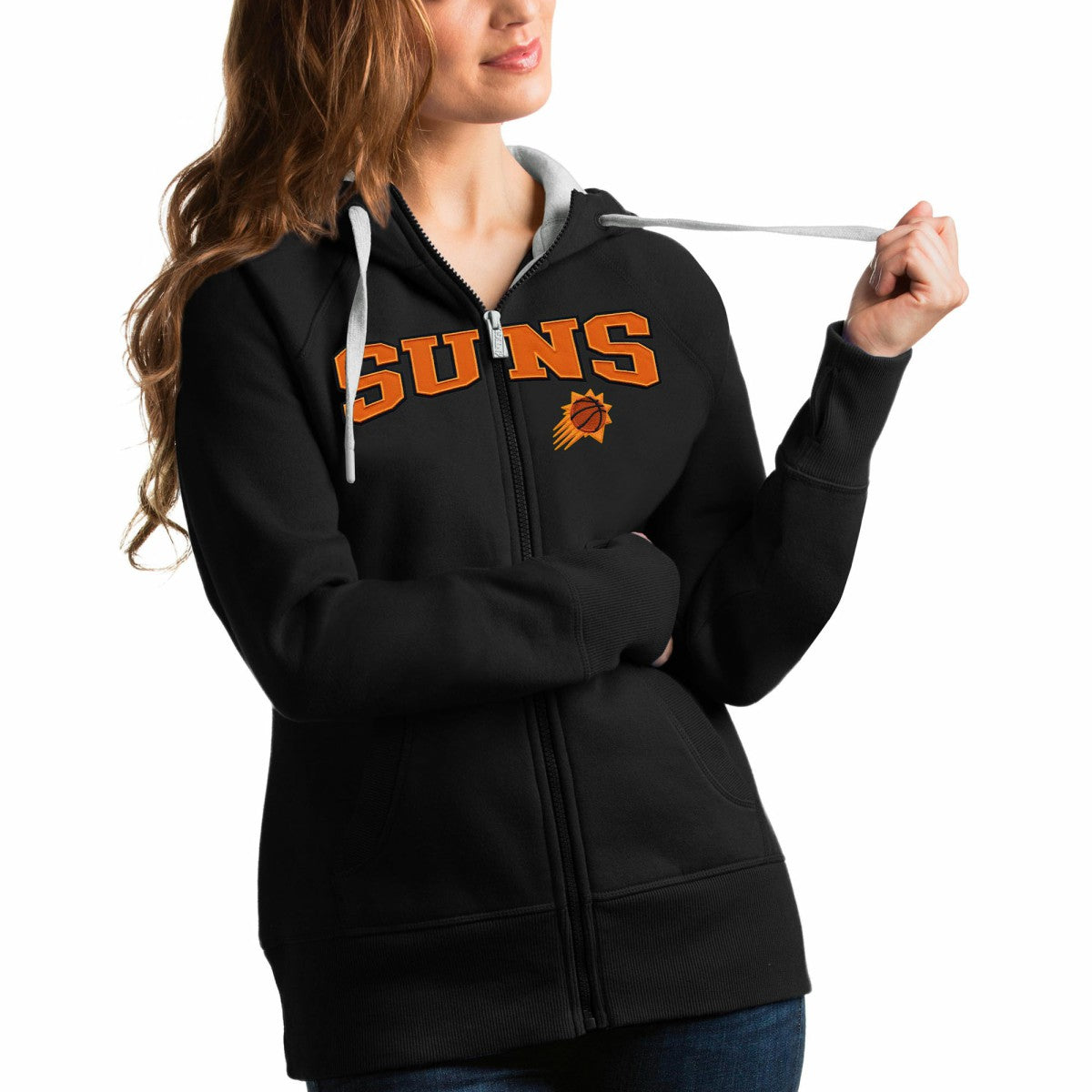 Phoenix Suns Antigua Women's Team Victory Full-Zip Hoodie - Black for sale