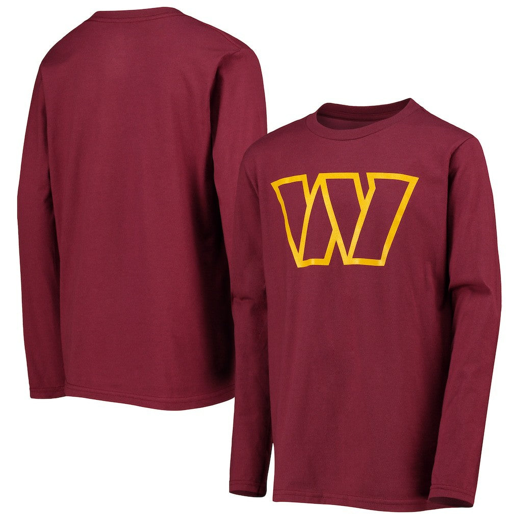 NFL Washington Commanders Youth Primary Team Logo Long Sleeve T-Shirt