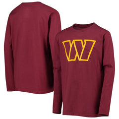 NFL Washington Commanders Youth Primary Team Logo Long Sleeve T-Shirt