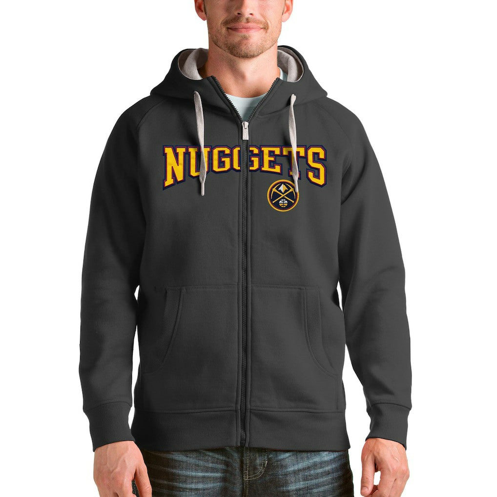Denver Nuggets Antigua Victory Full-Zip Hoodie sale - Charcoal sale