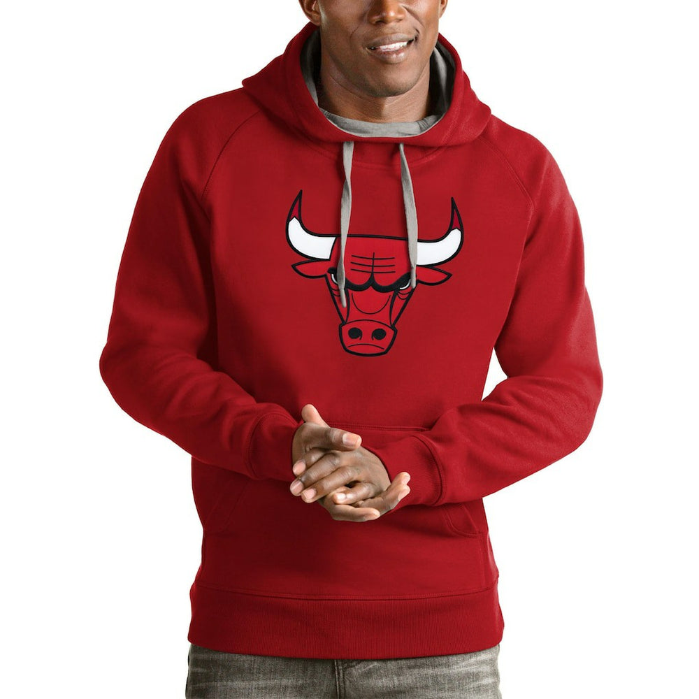 Chicago Bulls Antigua Logo Victory Pullover Hoodie - Red discount