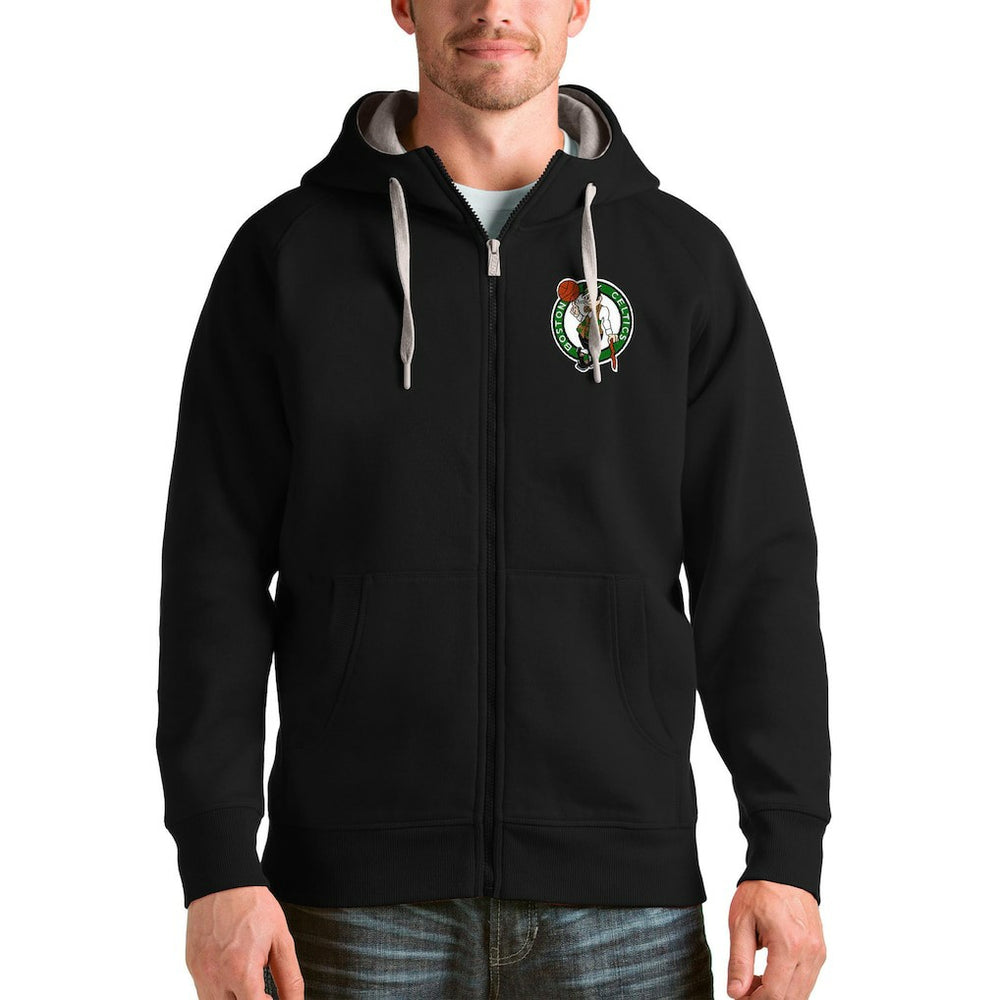 Boston Celtics Antigua Logo Victory Full-Zip Hoodie - Black online