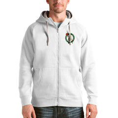 Boston Celtics Antigua Logo Victory Full-Zip Hoodie - White shop