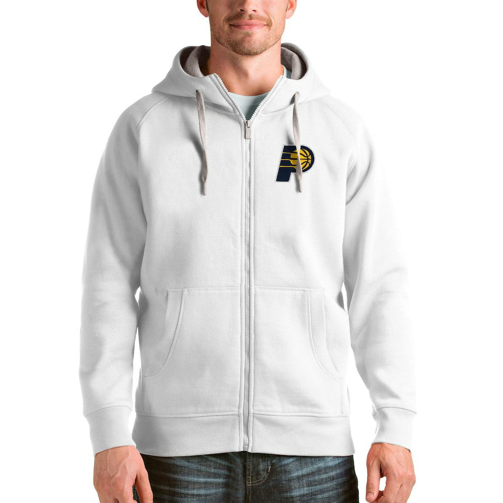 Indiana Pacers Antigua Logo Victory Full-Zip Hoodie - White online