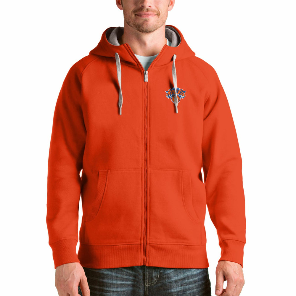 New York Knicks Antigua Logo Victory Full-Zip Hoodie - Orange cheap