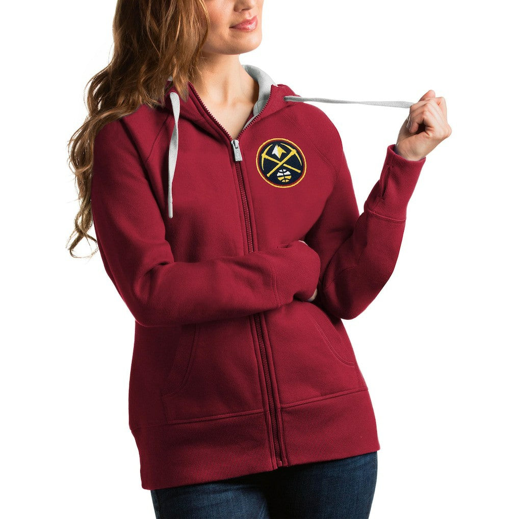 Denver Nuggets Antigua Women's Victory Full-Zip Hoodie sale - Red for sale