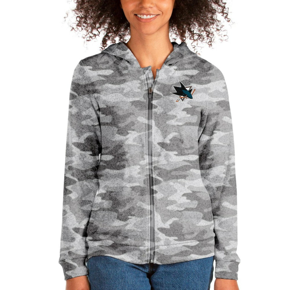 San Jose Sharks Antigua Absolute Full-Zip Hoodie
