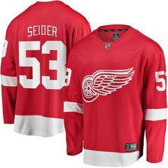 Moritz Seider Detroit Red Wings Fanatics Home Breakaway Player Jersey