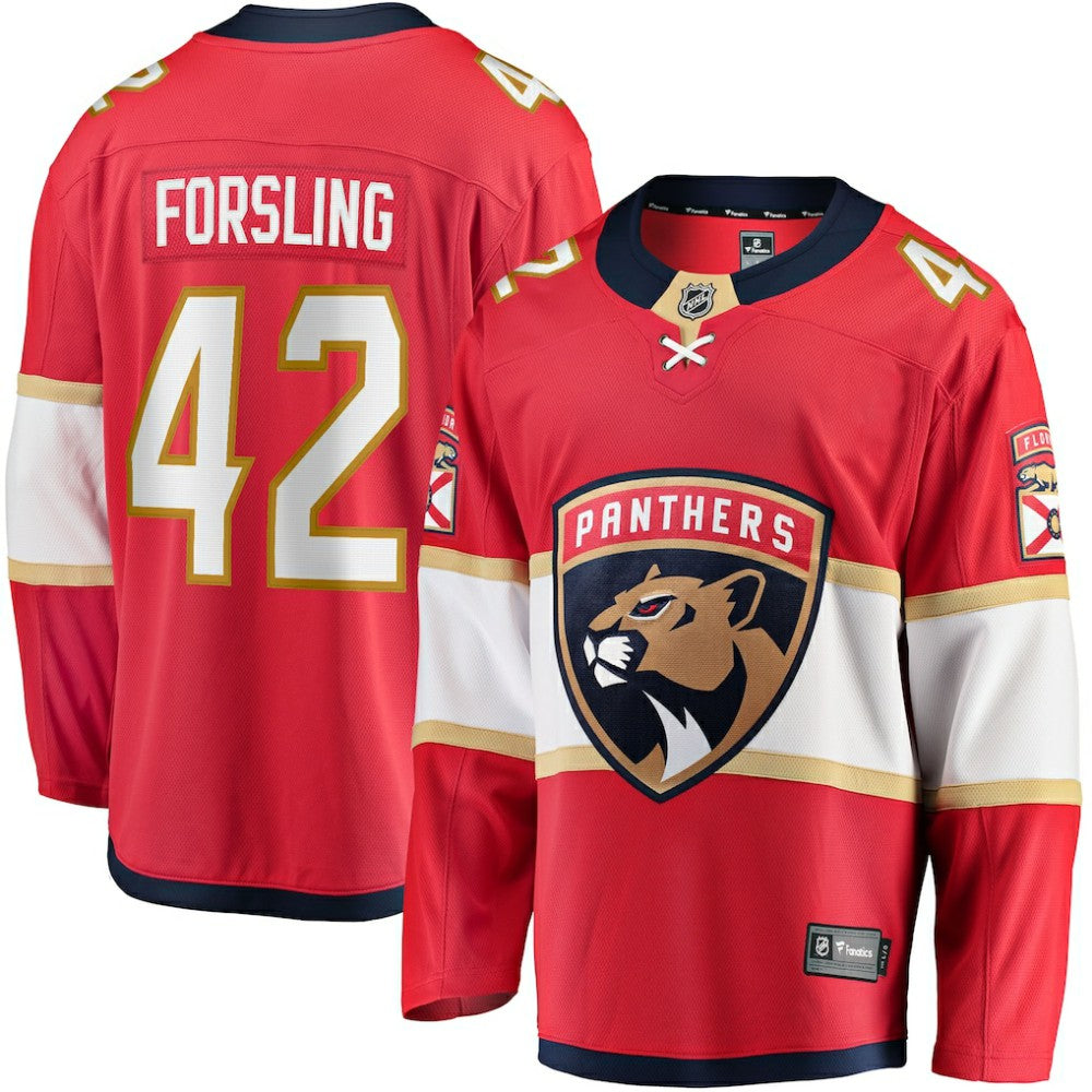 Gustav Forsling Florida Panthers Fanatics Home Breakaway Player Jersey
