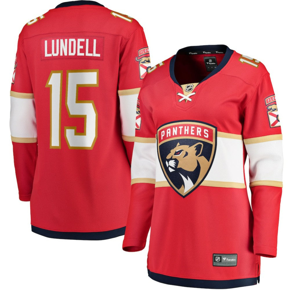 Anton Lundell Florida Panthers Fanatics Women's Home Breakaway Player Jersey