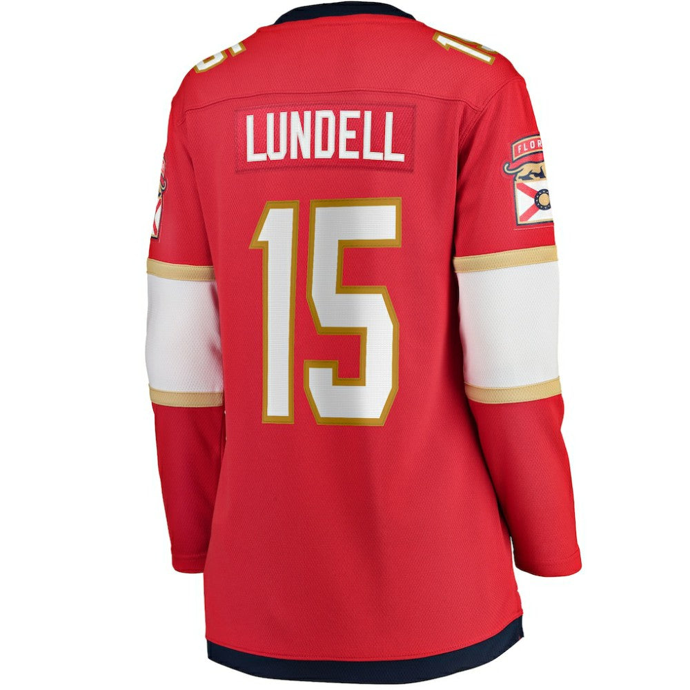 Anton Lundell Florida Panthers Fanatics Women's Home Breakaway Player Jersey