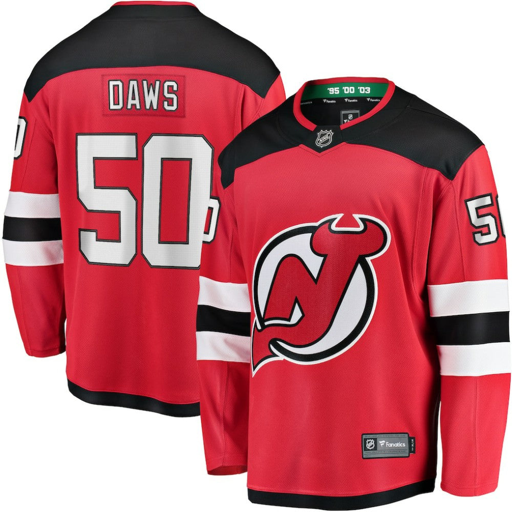 Nico Daws New Jersey Devils Fanatics Home Breakaway Player Jersey