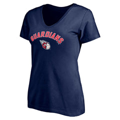 Cleveland Guardians Women's Personalized Winning Streak V-Neck T-Shirt - Navy
