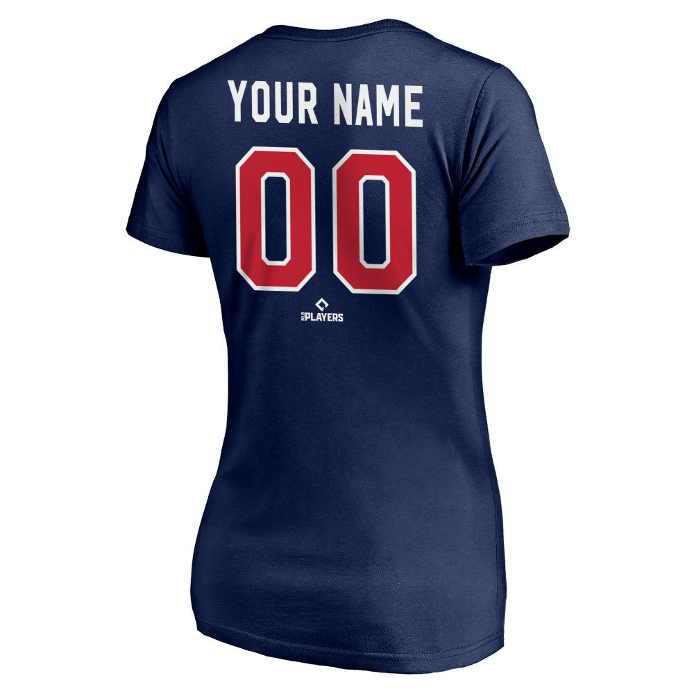 Cleveland Guardians Women's Personalized Winning Streak V-Neck T-Shirt - Navy