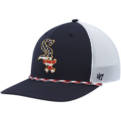 Chicago White Sox Flag Fill Trucker Snapback Hat - Navy/White | 47 brand