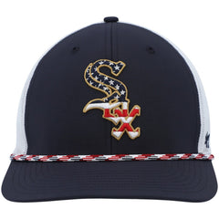 Chicago White Sox Flag Fill Trucker Snapback Hat - Navy/White | 47 brand