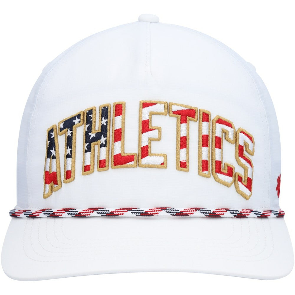 Athletics Flag Flutter Hitch Snapback Hat - White | 47 brand