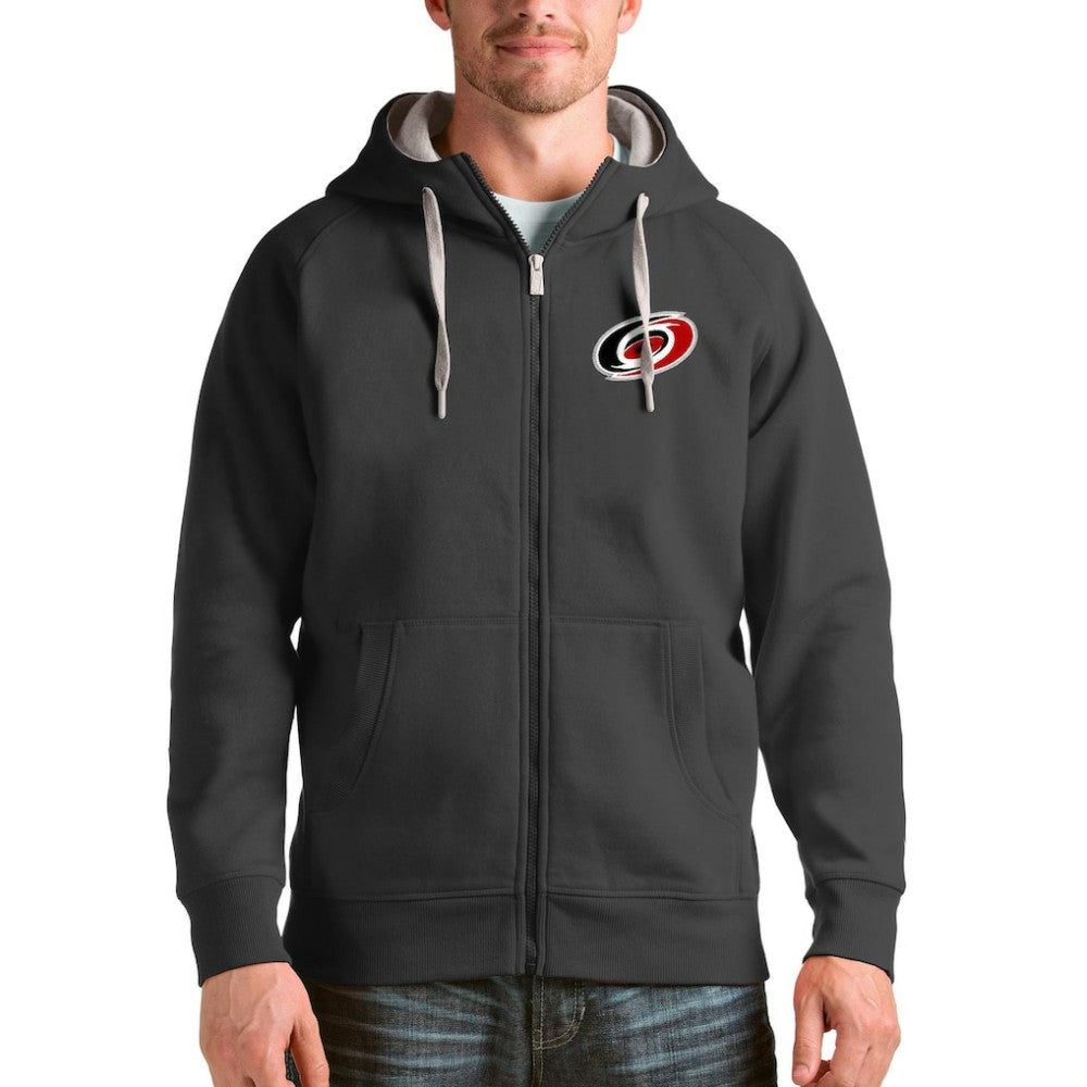 Carolina Hurricanes Antigua Logo Victory Full-Zip Hoodie