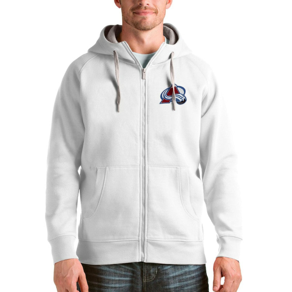 Colorado Avalanche Antigua Logo Victory Full-Zip Hoodie