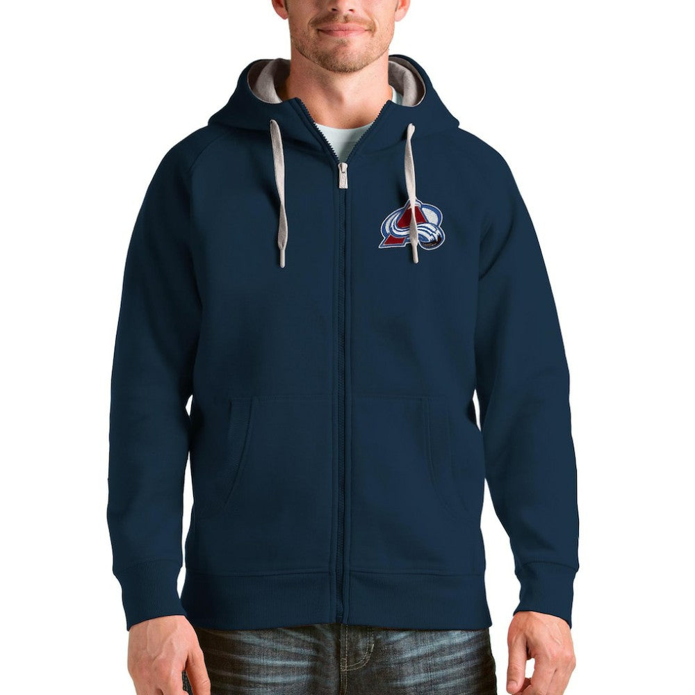 Colorado Avalanche Antigua Logo Victory Full-Zip Hoodie