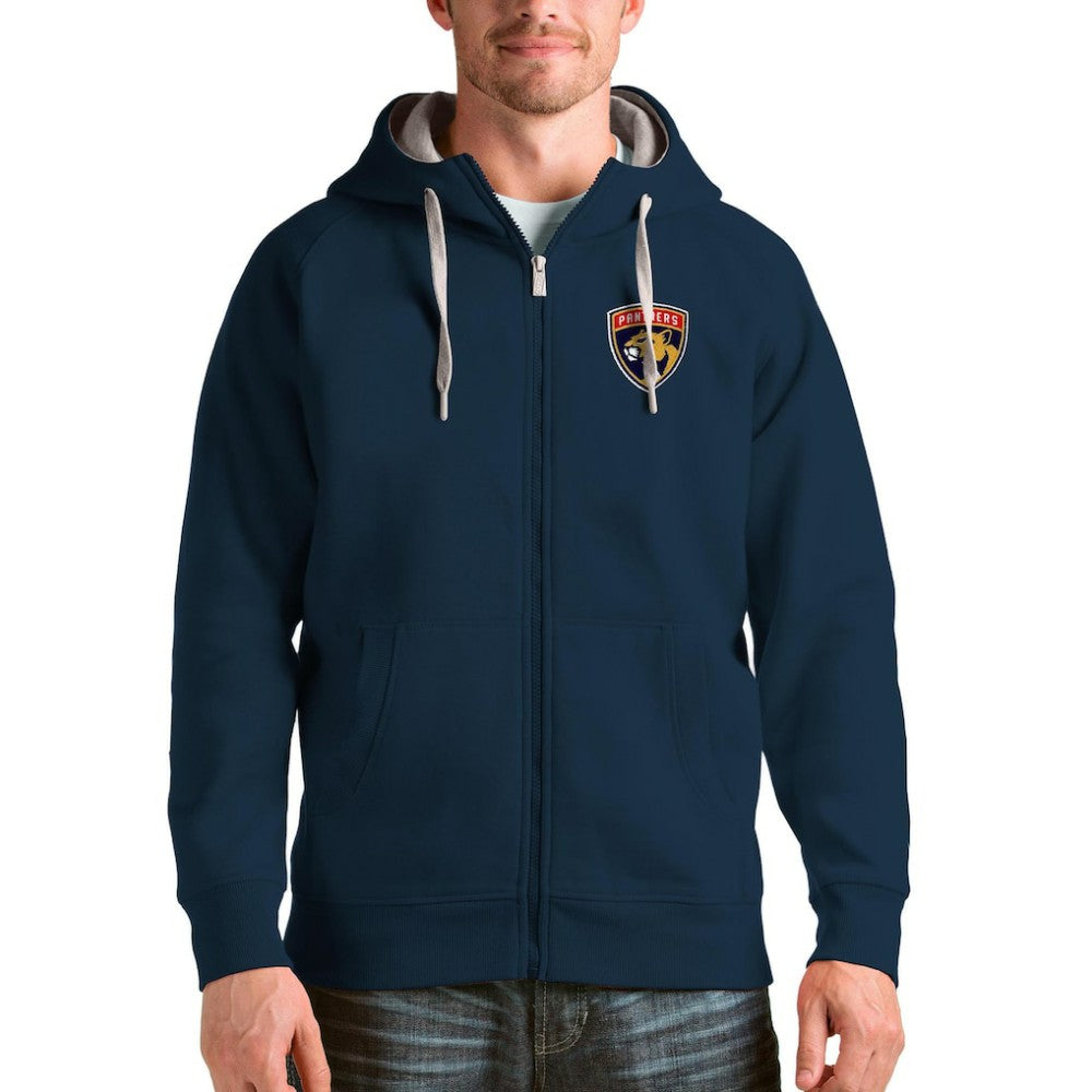 Florida Panthers Antigua Logo Victory Full-Zip Hoodie