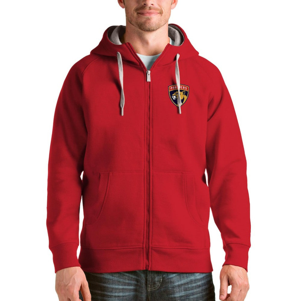 Florida Panthers Antigua Logo Victory Full-Zip Hoodie