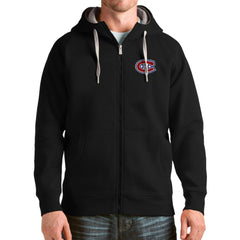Montreal Canadiens Antigua Logo Victory Full-Zip Hoodie