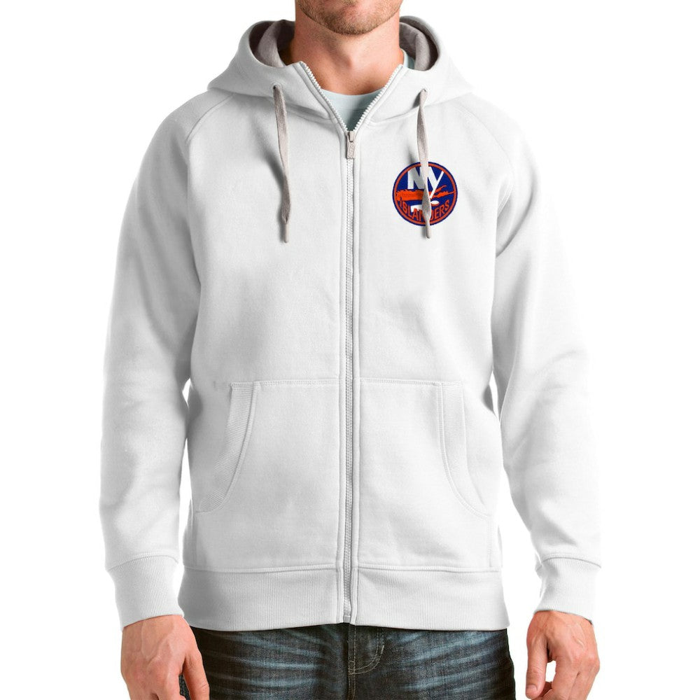 New York Islanders Antigua Logo Victory Full-Zip Hoodie
