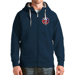 New York Islanders Antigua Logo Victory Full-Zip Hoodie