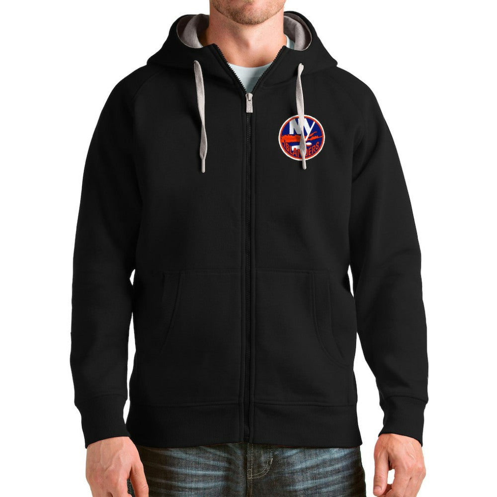 New York Islanders Antigua Logo Victory Full-Zip Hoodie