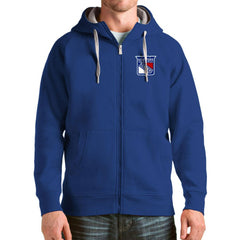 New York Rangers Antigua Logo Victory Full-Zip Hoodie