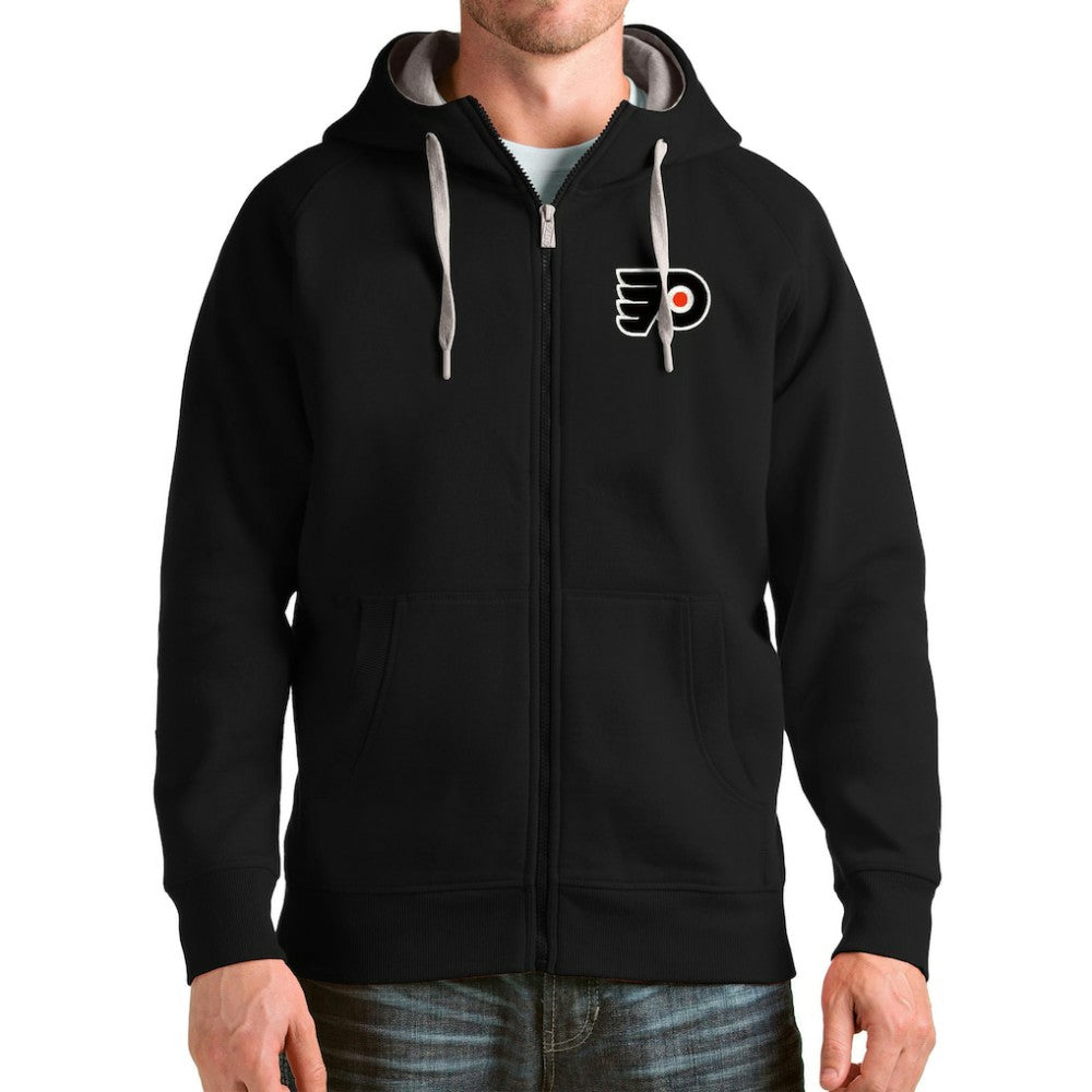 Philadelphia Flyers Antigua Logo Victory Full-Zip Hoodie