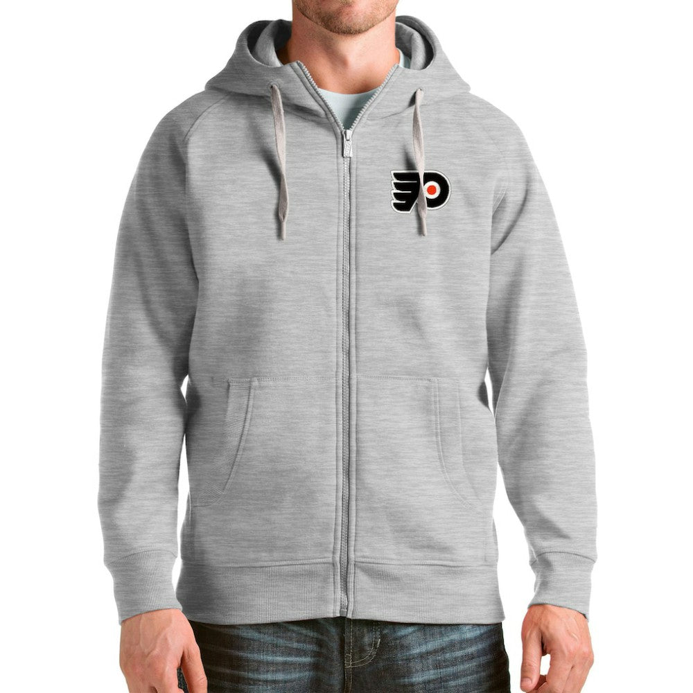 Philadelphia Flyers Antigua Logo Victory Full-Zip Hoodie