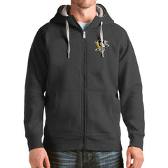 Pittsburgh Penguins Antigua Logo Victory Full-Zip Hoodie
