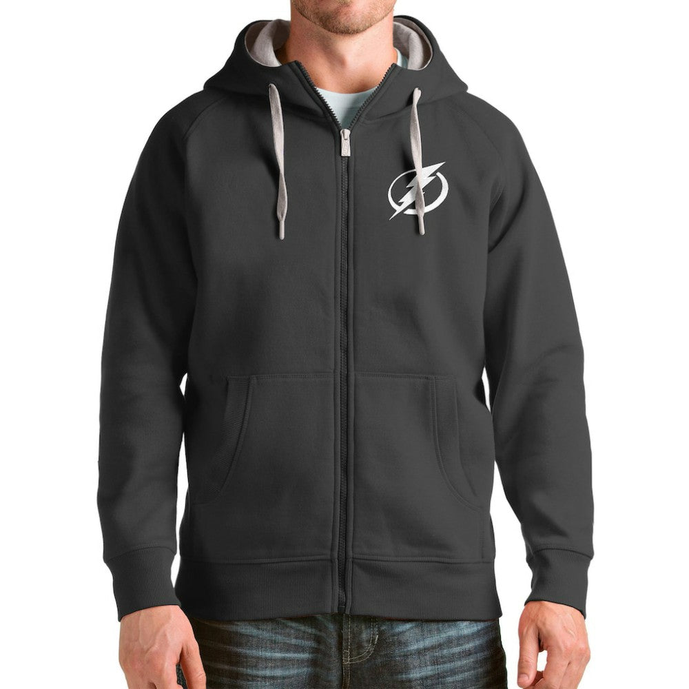 Tampa Bay Lightning Antigua Logo Victory Full-Zip Hoodie