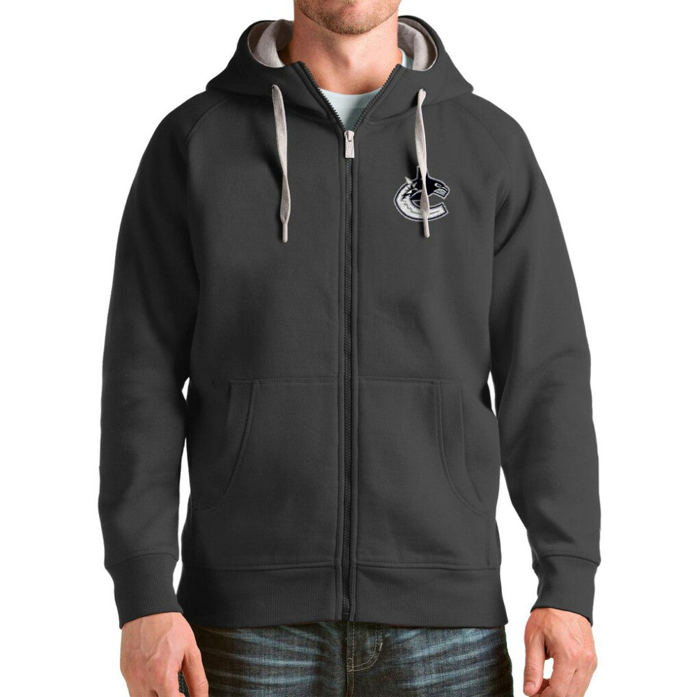 Vancouver Canucks Antigua Logo Victory Full-Zip Hoodie