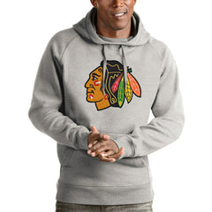 Chicago Blackhawks Antigua Logo Victory Pullover Hoodie