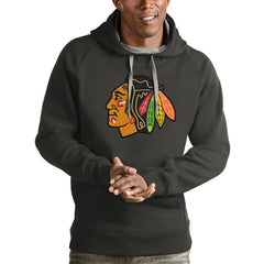 Chicago Blackhawks Antigua Logo Victory Pullover Hoodie