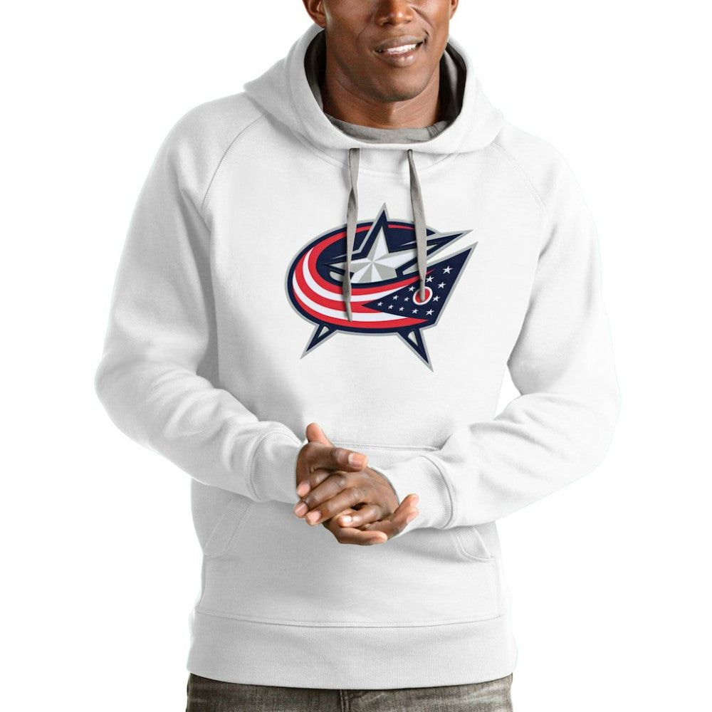 Columbus Blue Jackets Antigua Logo Victory Pullover Hoodie
