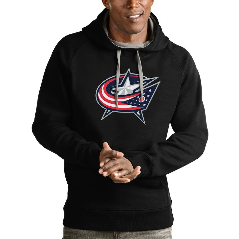 Columbus Blue Jackets Antigua Logo Victory Pullover Hoodie