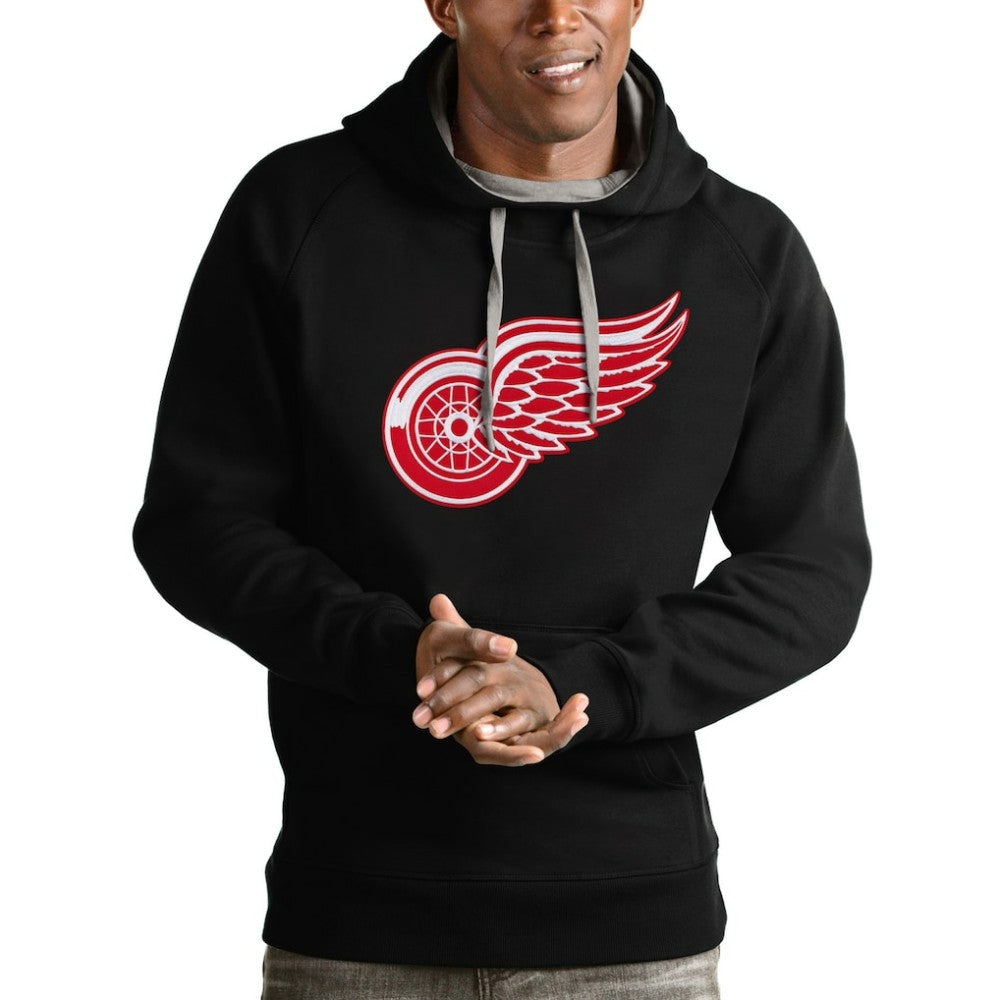 Detroit Red Wings Antigua Logo Victory Pullover Hoodie